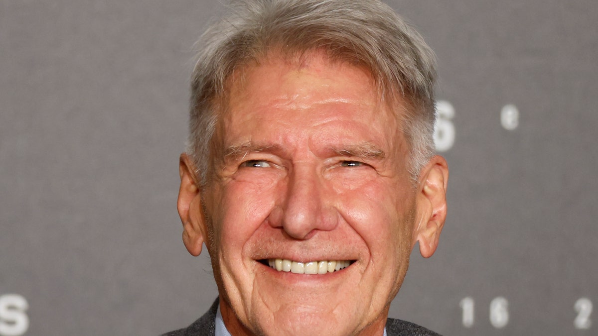 Close up of smiling Harrison Ford