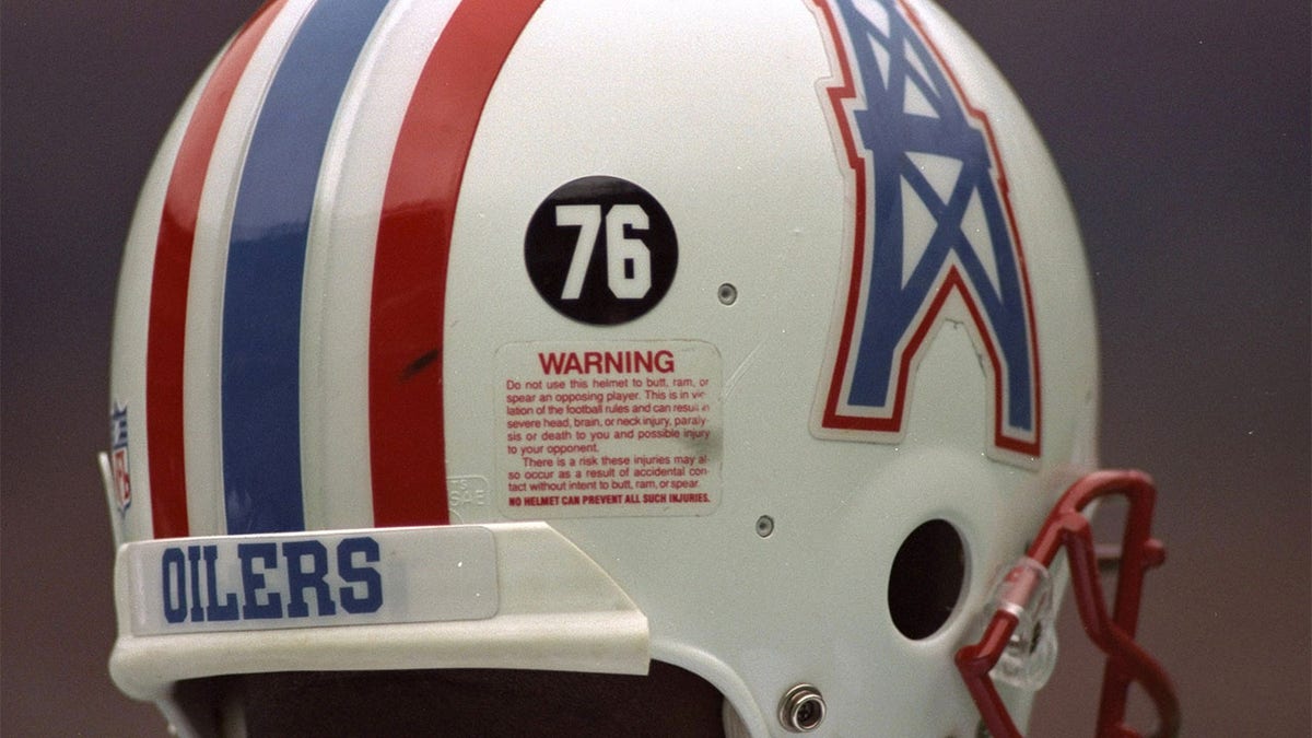 A photo of the Houston Oilers helmet