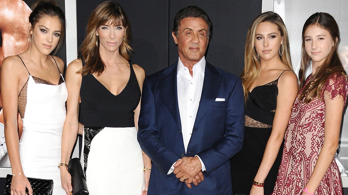 Sylvester Stallone and his family at the premiere of 'Creed"