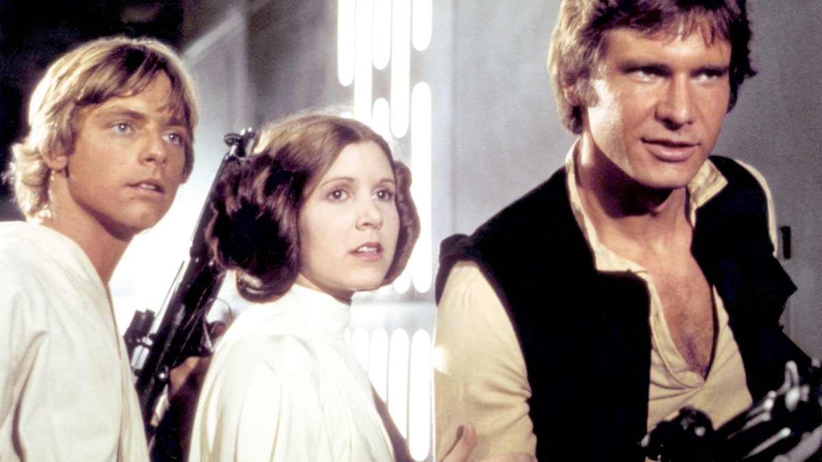 Mark Hamill, Carrie Fisher and Harrison Ford