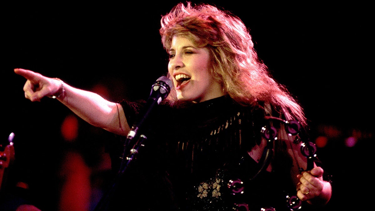 Stevie Nicks performing at a festival in Ontario, CA