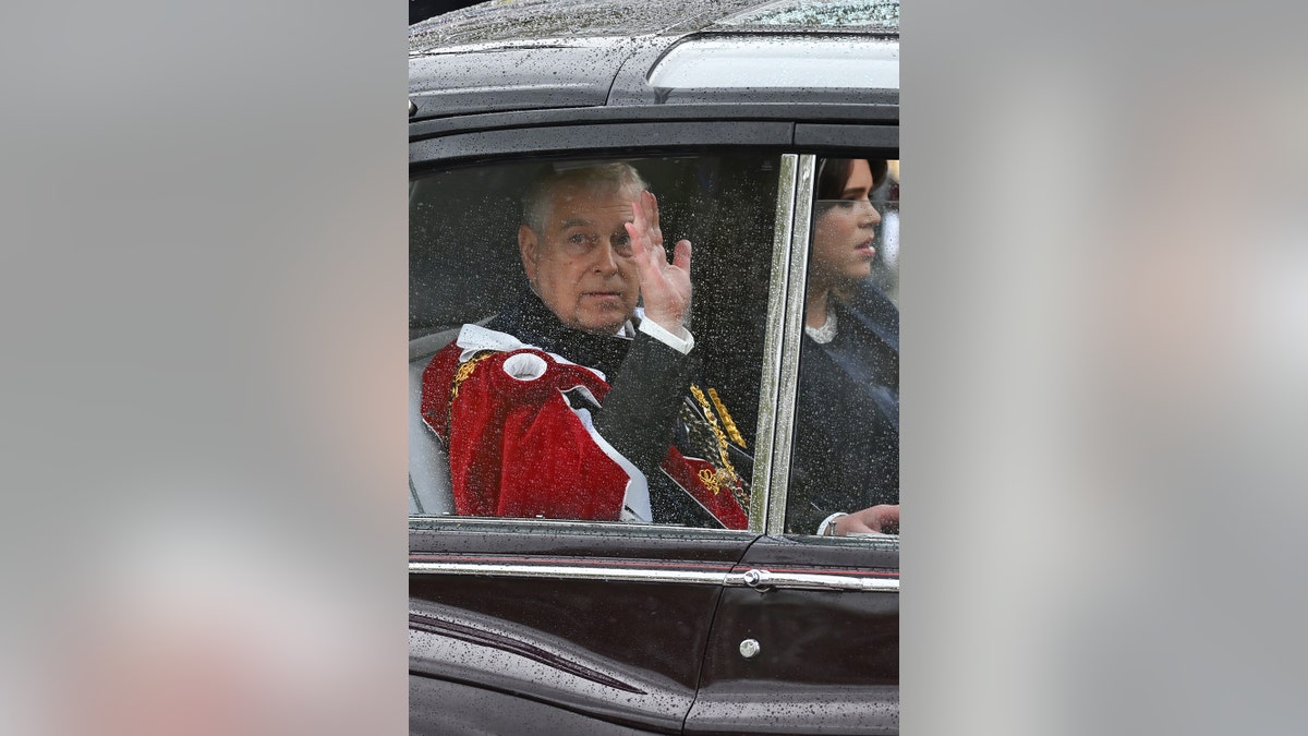 Prince Andrew waving