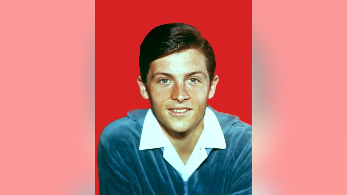 A close-up of Burt Ward in a blue sweater with a popped out white collar