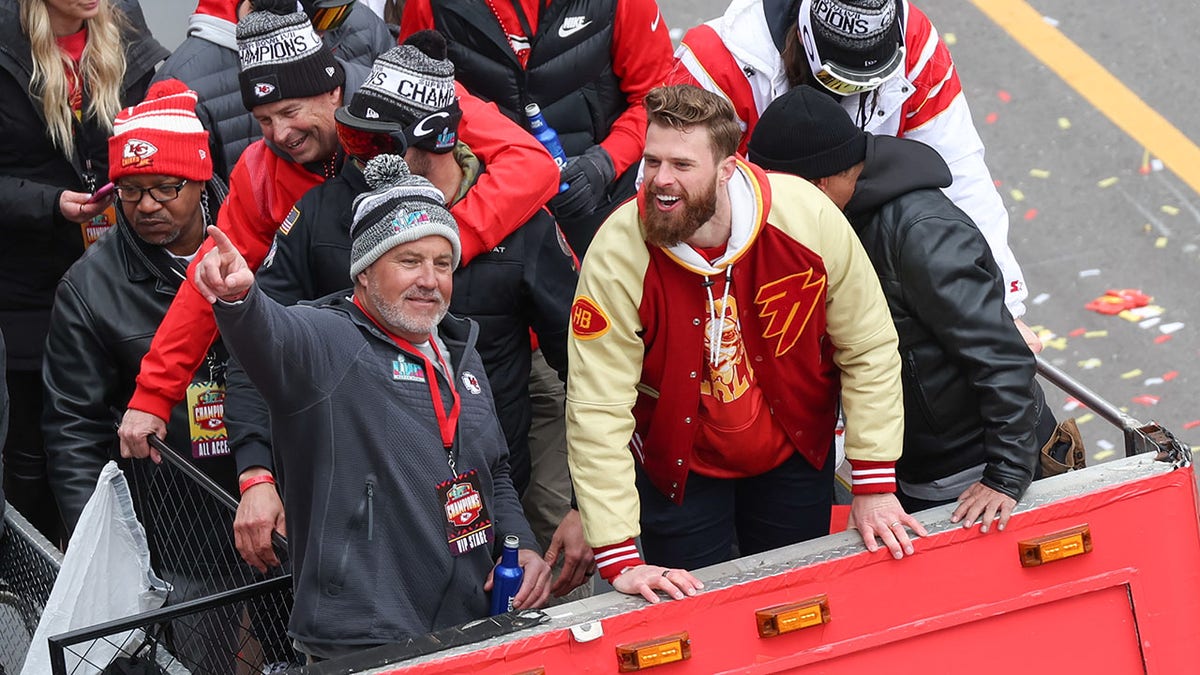Harrison Butker at Super Bowl parade