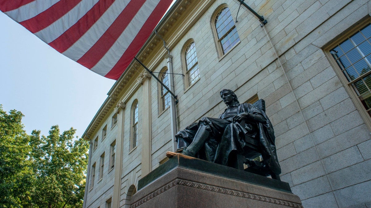 Harvard University statue