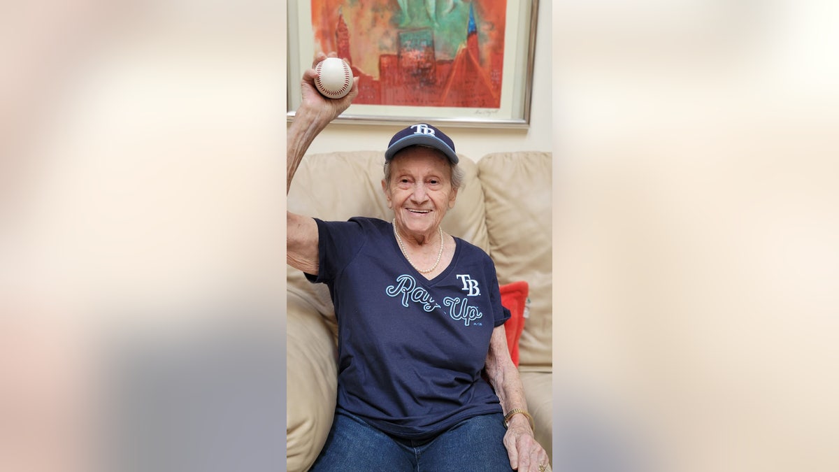 Helen with baseball