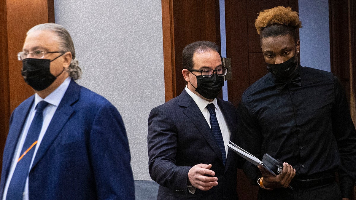 Henry Ruggs II seen in a courtroom