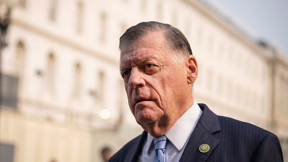 Representative Tom Cole (R-OK) arrives at a caucus meeting with House Republicans on Capitol Hill