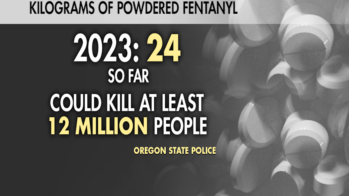 Oregon State Police have seized 24 kg of powdered fentanyl this year