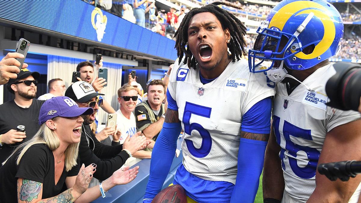 Jalen Ramsey celebrates