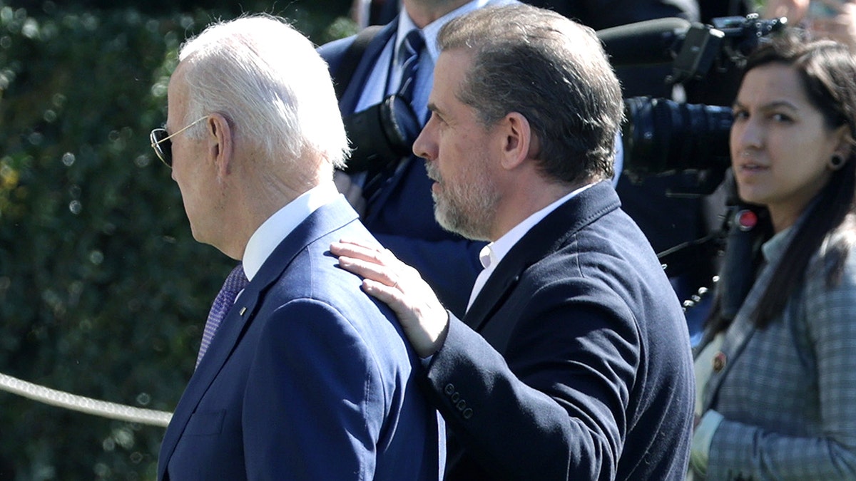President Biden and Hunter Biden are seen at the White House