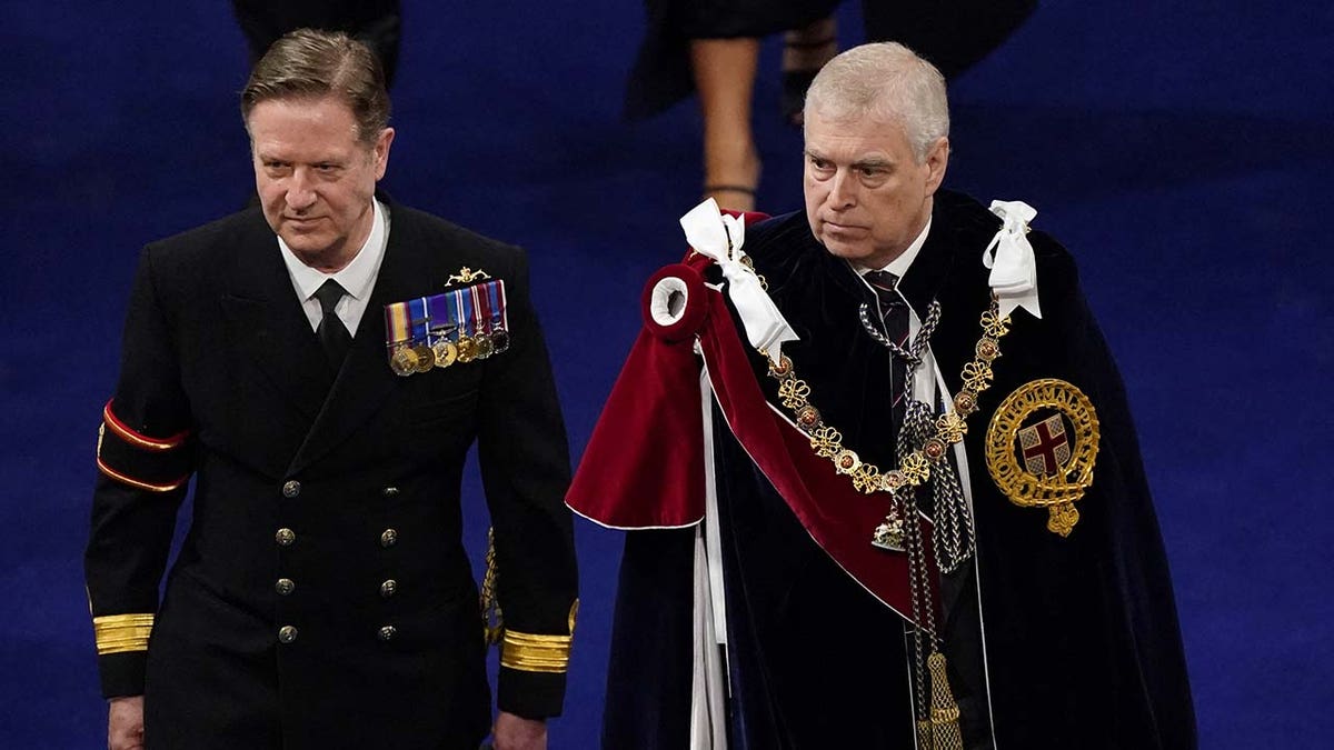 The Duke of York at the coronation of King Charles III and Queen Camilla at Westminster Abbey
