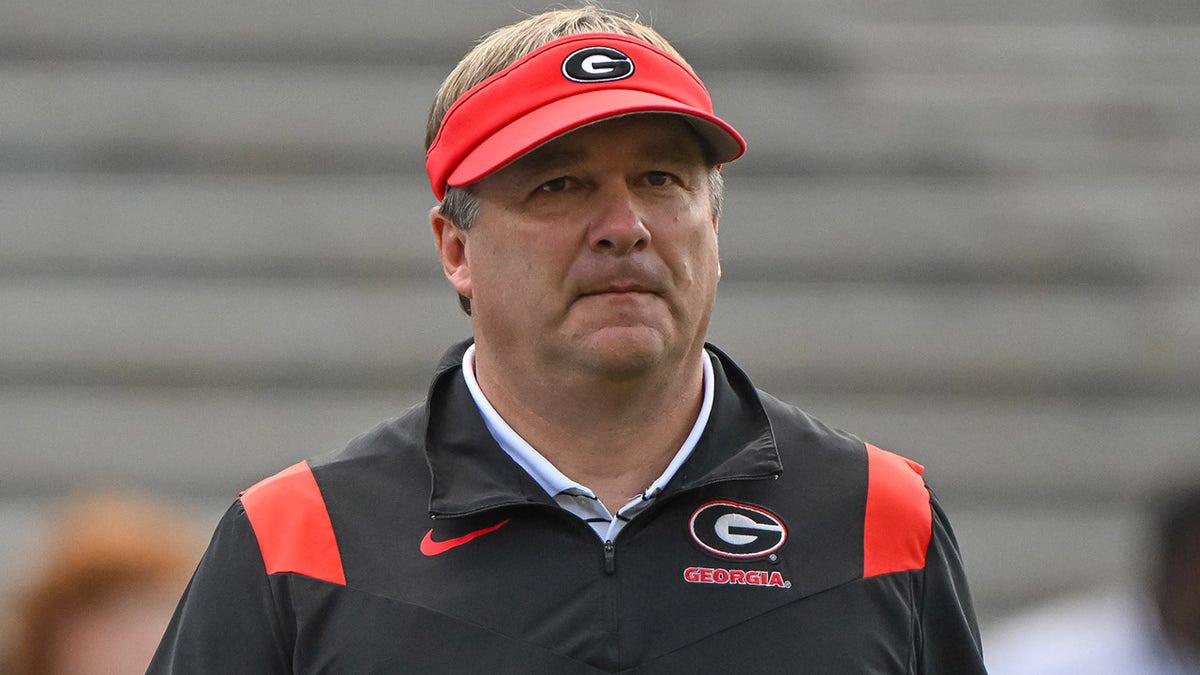 Kirby Smart at the spring game