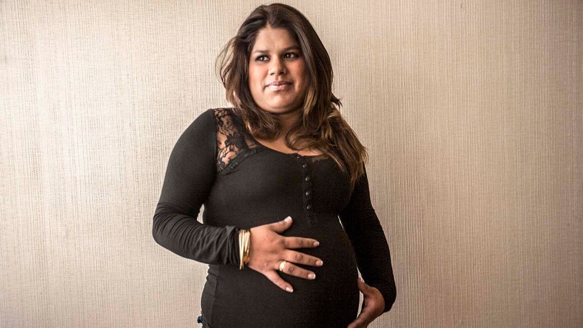 Leidy Figueroa is photographed while pregnant