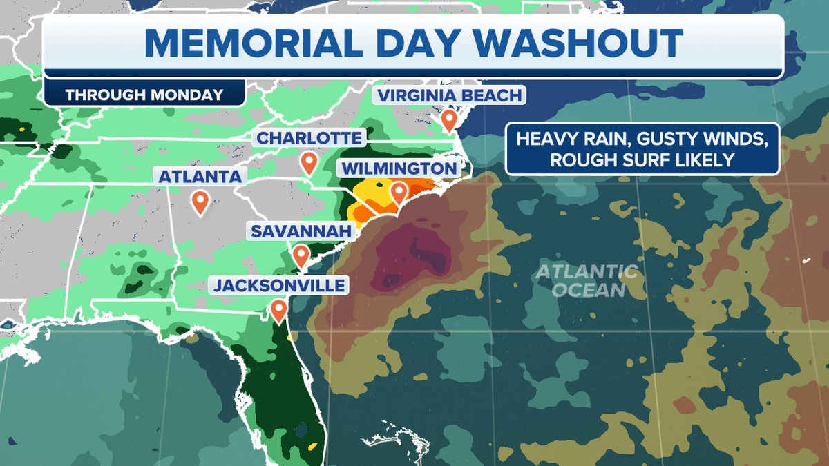 Memorial Day rain through Monday