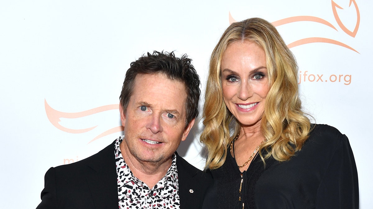 Michael J. Fox with wife Tracy Pollan