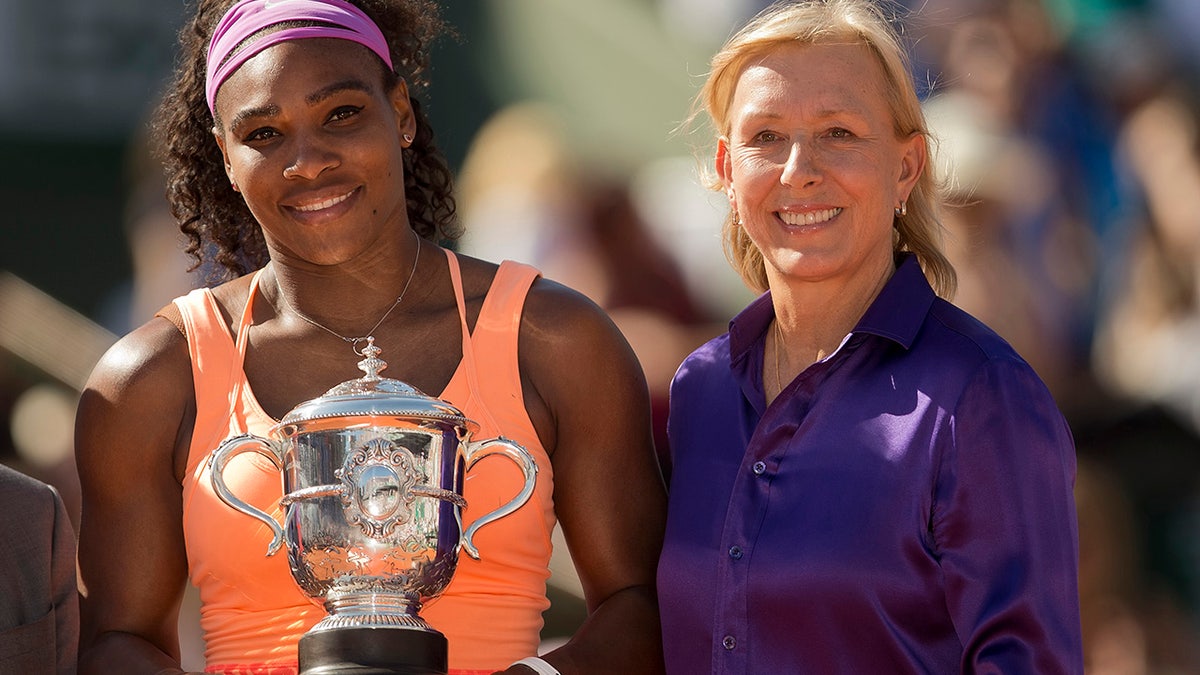 Martina Navratilova at the 2015 French Open
