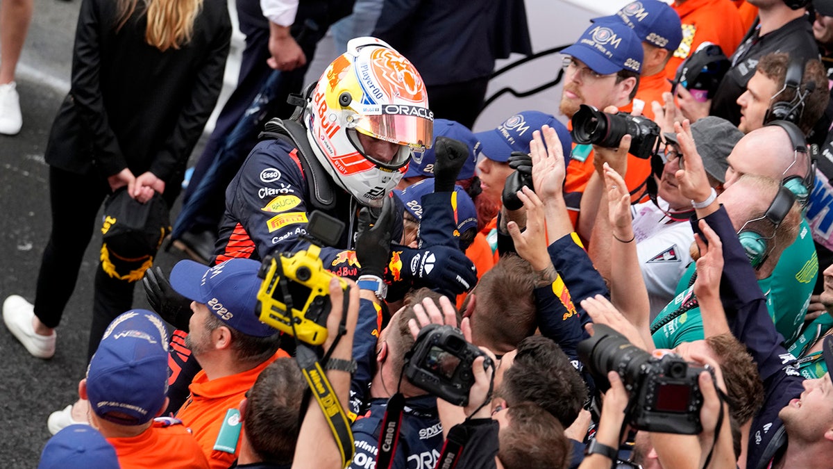 Max Verstappen celebrates