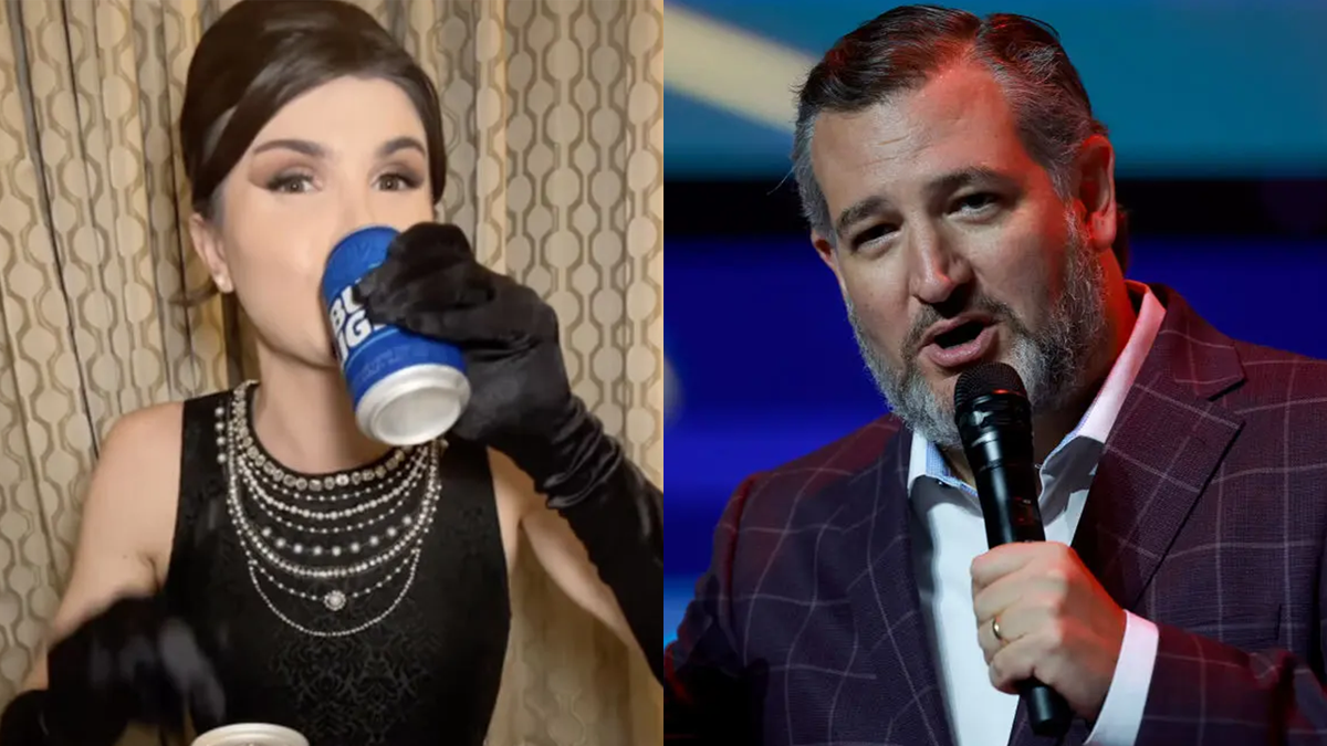 Left Dylan Mulvaney Right Ted Cruz