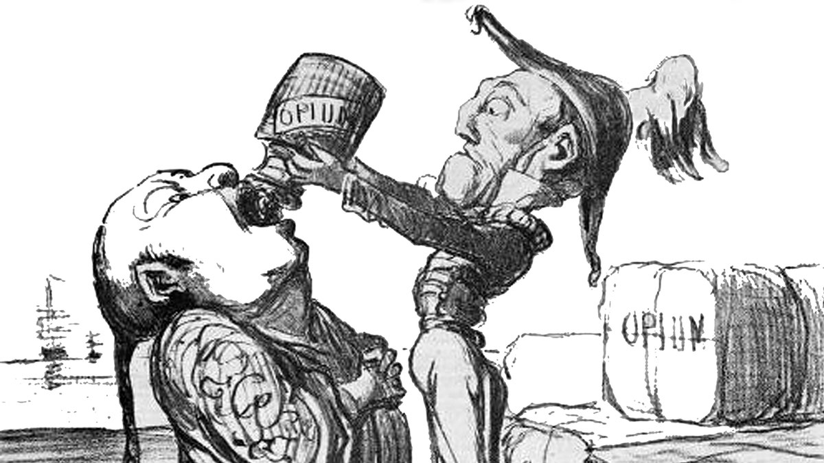 Opium Wars political cartoon