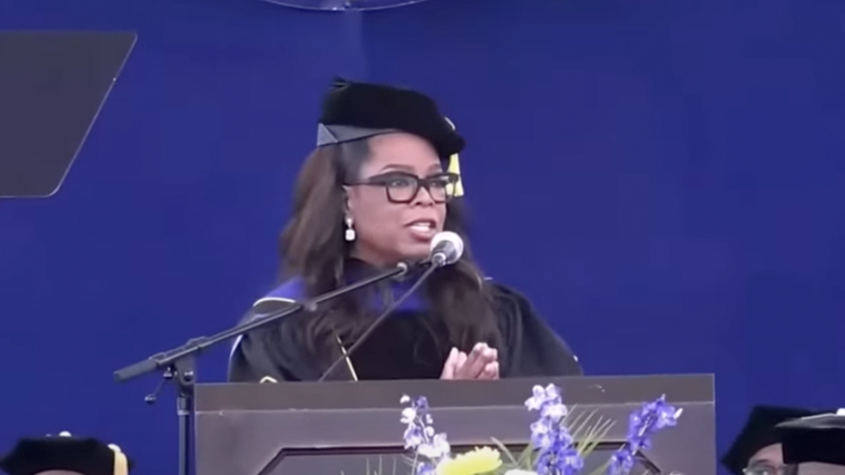 Oprah giving speech