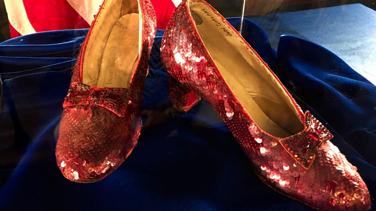 Wizard of Oz ruby slippers on display