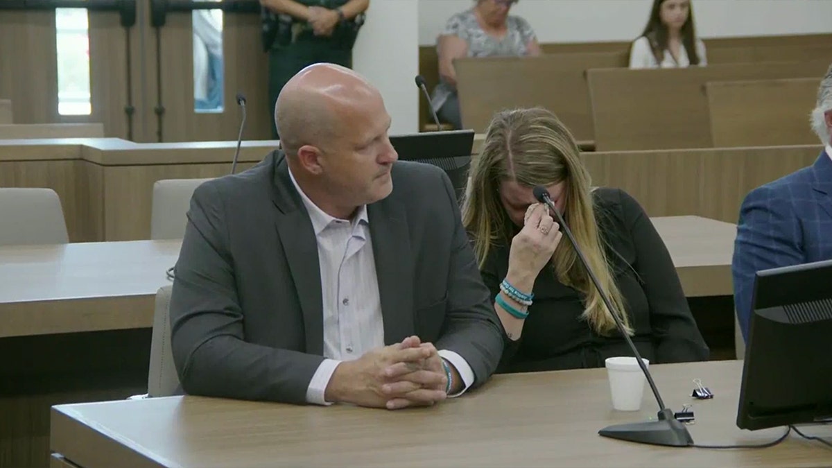 Joseph Petito and Nichole Schmidt emotional in court