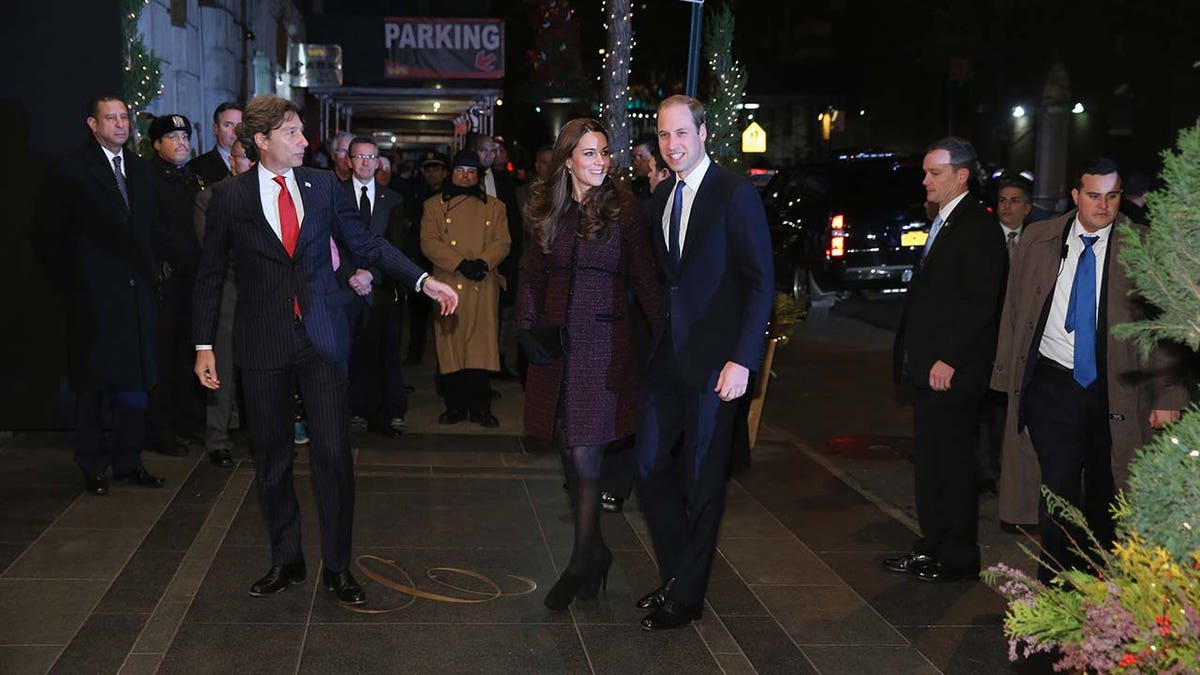 Prince William and Duchess Catherine arrive at the Carlyle Hotel