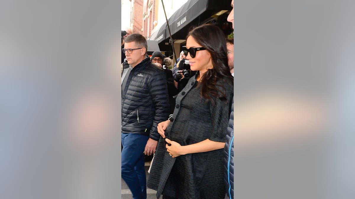 Meghan Markle leaves the Mark Hotel