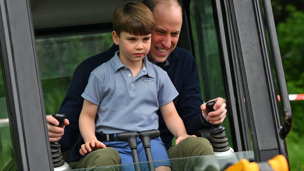 Prince Louis and his father