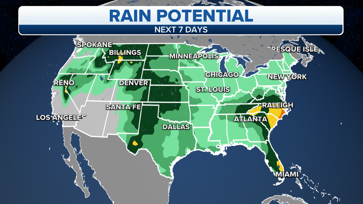 National rain forecast