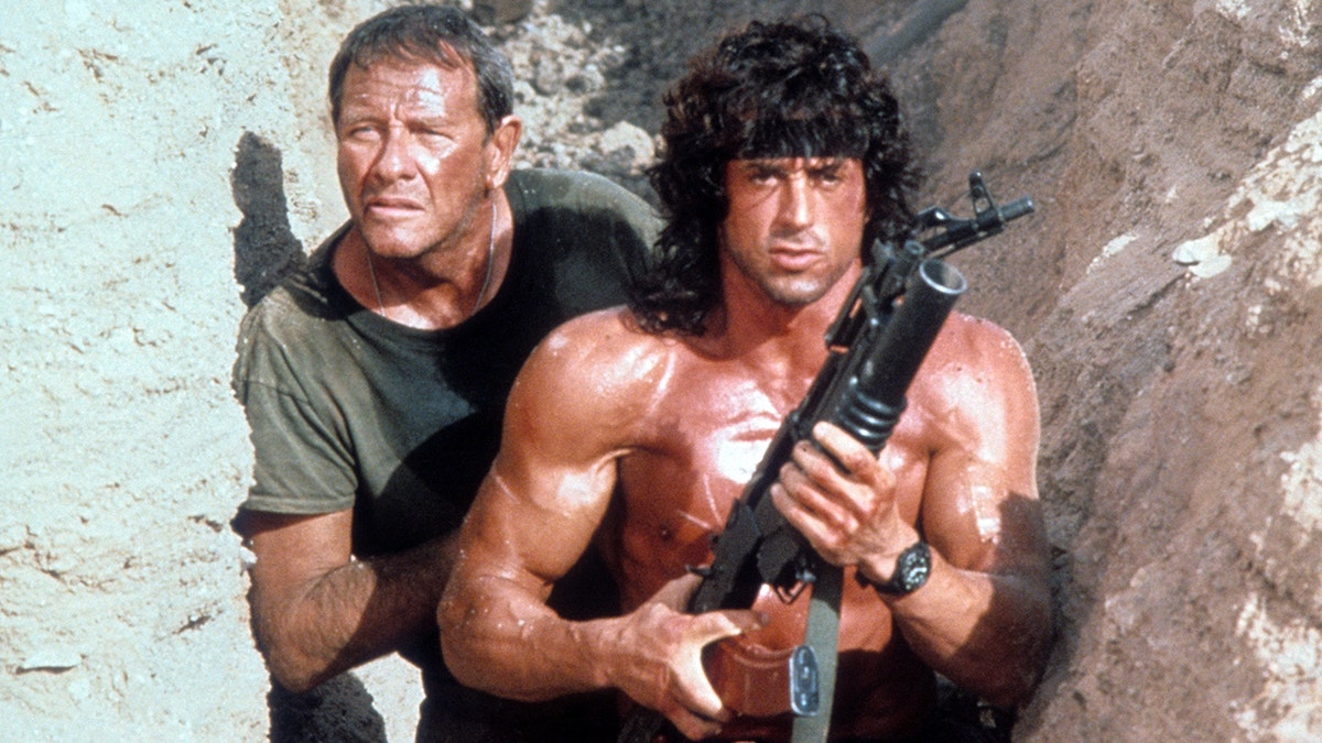 Sylvester Stallone in Rambo with Richard Crenna