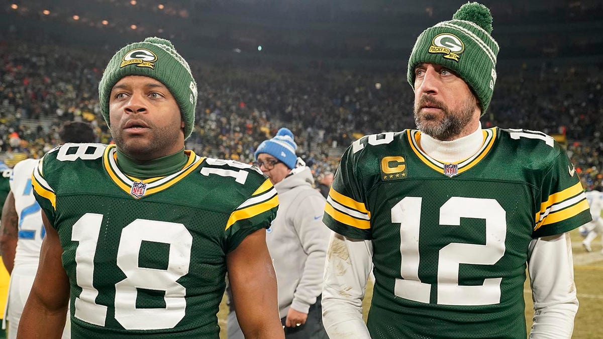 Aaron Rodgers with Randall Cobb