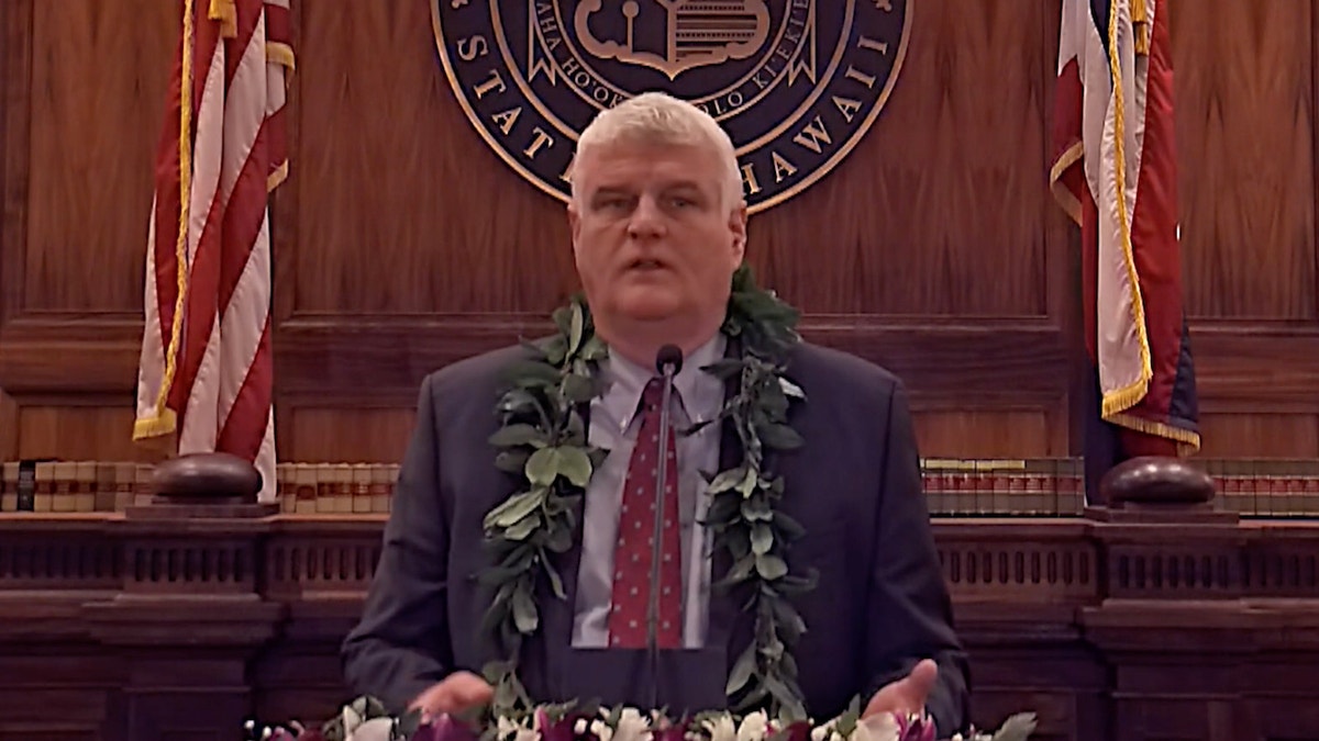 Hawaii Supreme Court Chief Justice Mark Recktenwald delivers the State of the Judiciary 2021.