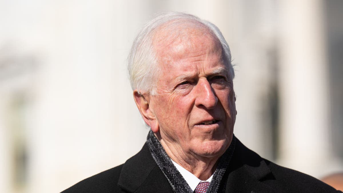 Rep. Mike Thompson, D-Calif., participates in the news conference outside the Capitol on the reintroduction of the Bipartisan Background Checks Act on Feb. 1, 2023.
