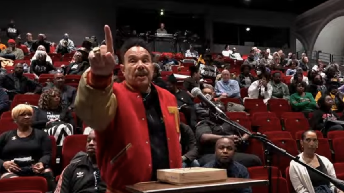 Reverend Tony Pierce calls for millions of dollars in reparations for each Black Californian at a meeting of the California Reparations Task Force on May 6, 2023.