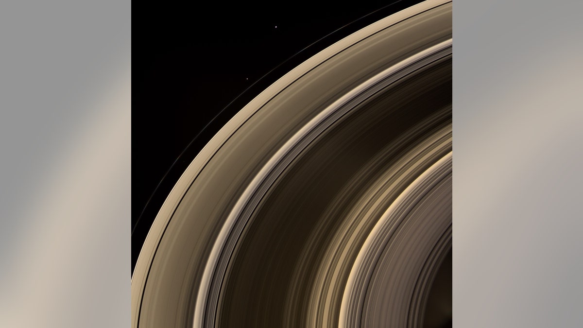 Ring moons around Saturn