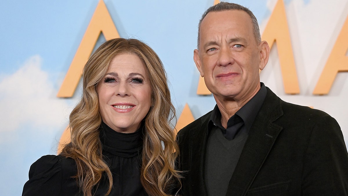 Tom Hanks and Rita Wilson at the premiere for "A MAn Called Otto"