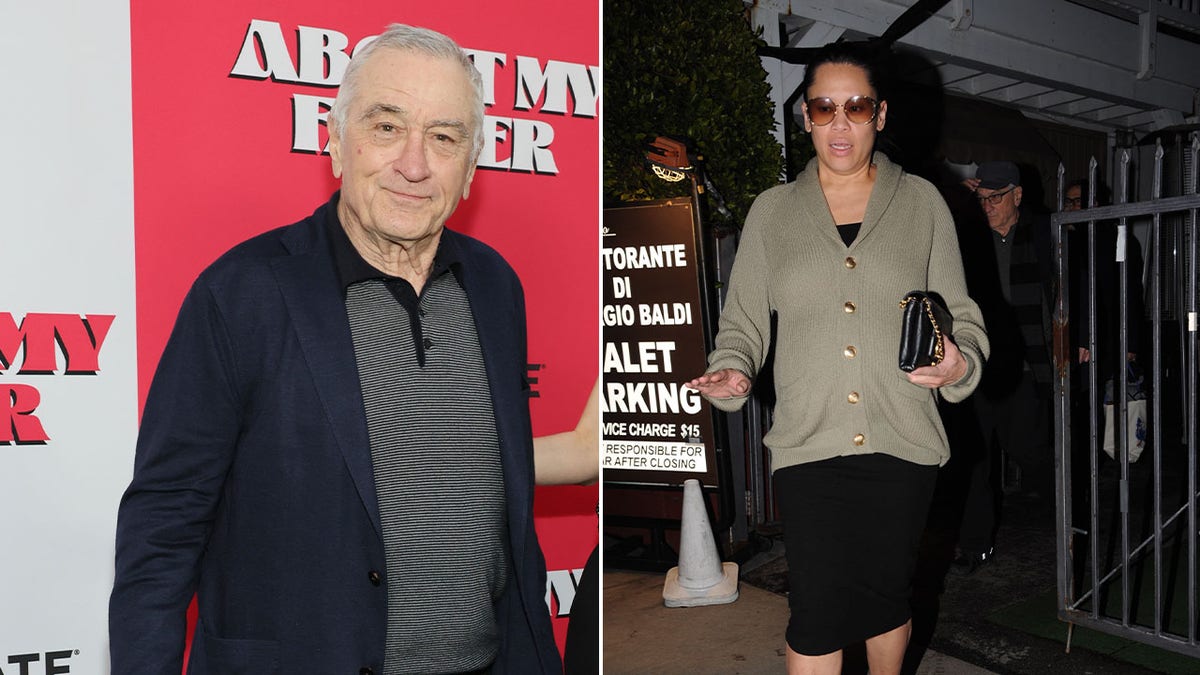 Robert De Niro photo split with photo of Tiffany Chen