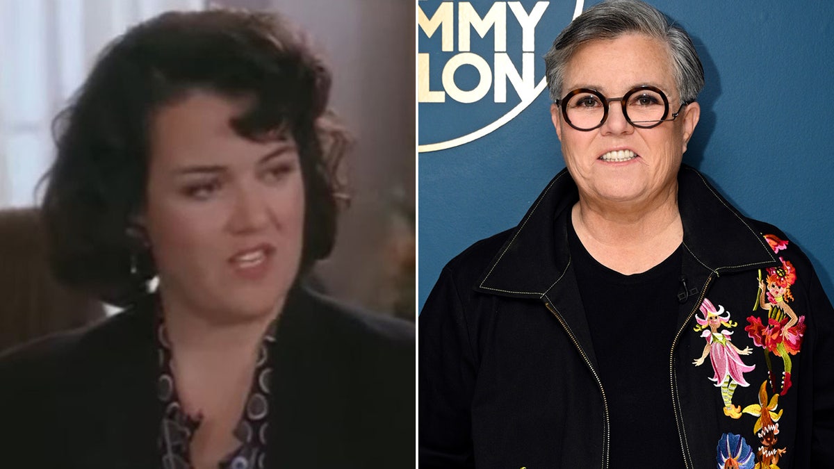 Rosie O'Donnell then and now split