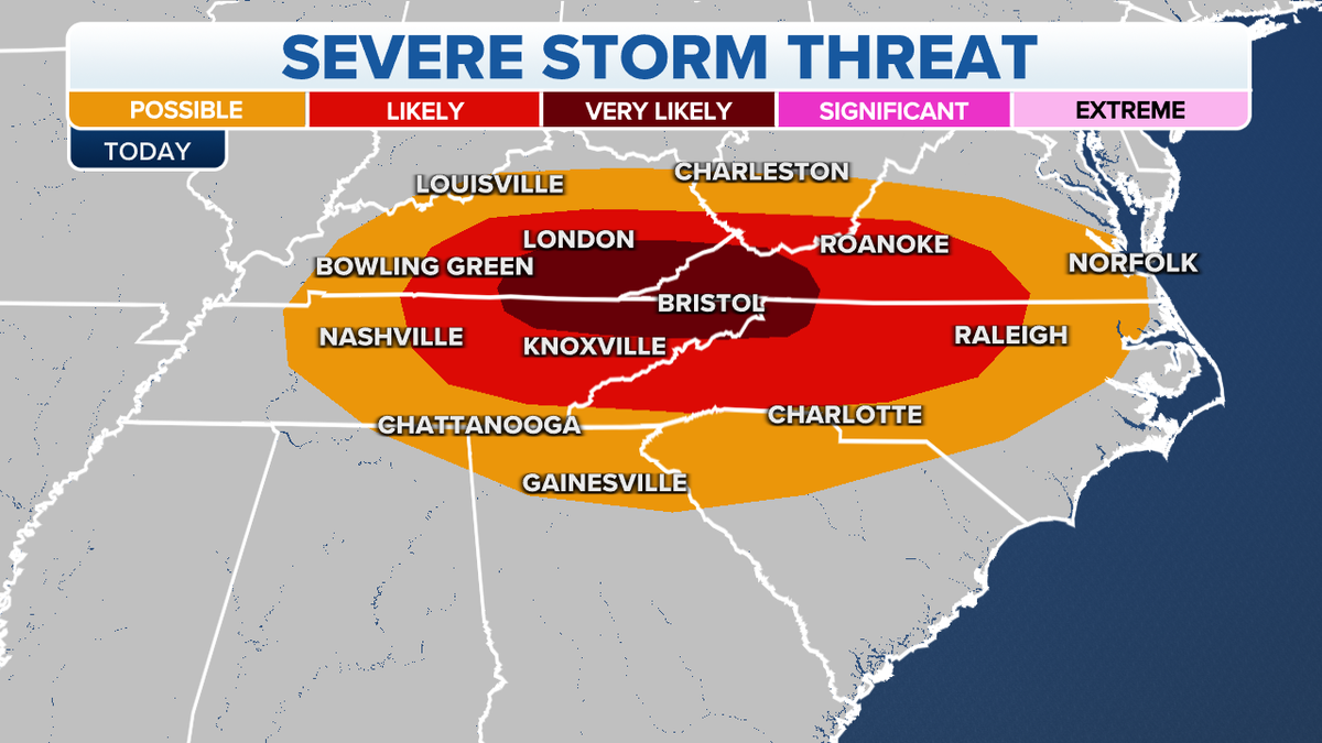 Possible severe storm threats on Tuesday