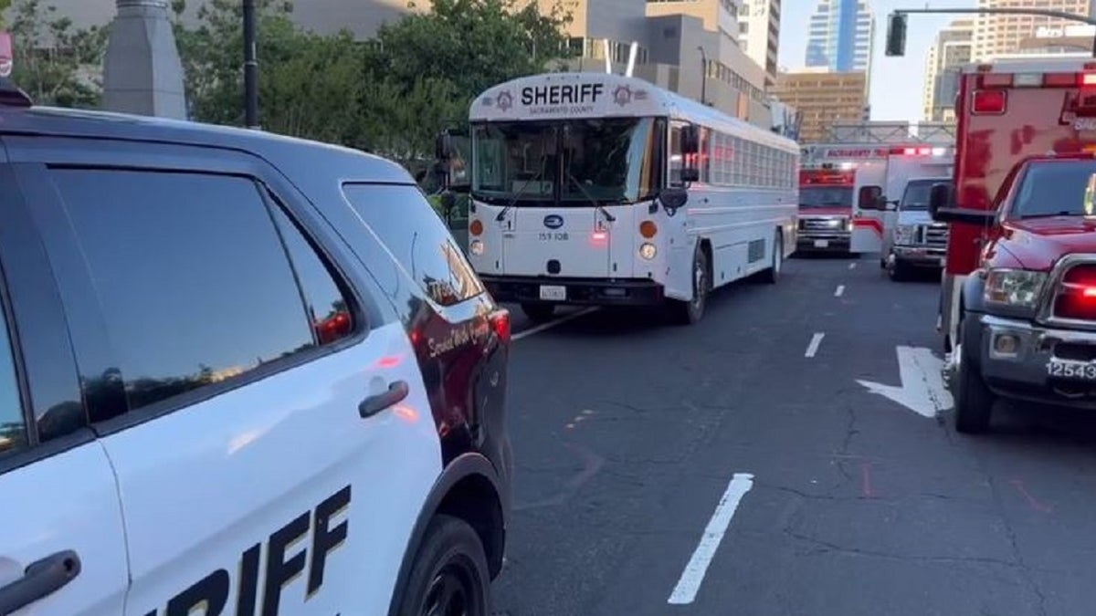 California prison transport bus involved in traffic collision 