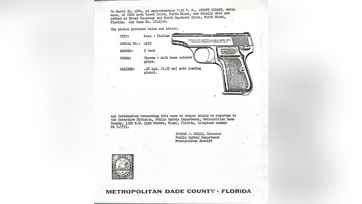 An image of Joseph DiMare's Italian pistol