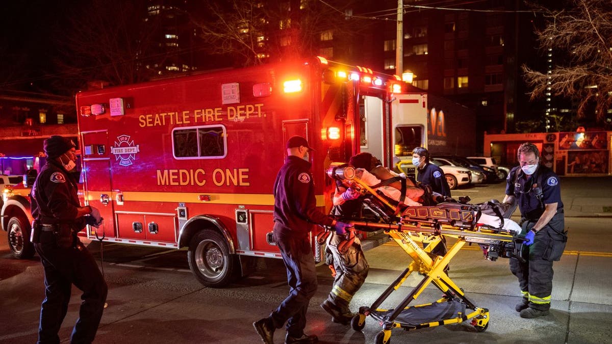 Seattle FD medics at stabbing scene