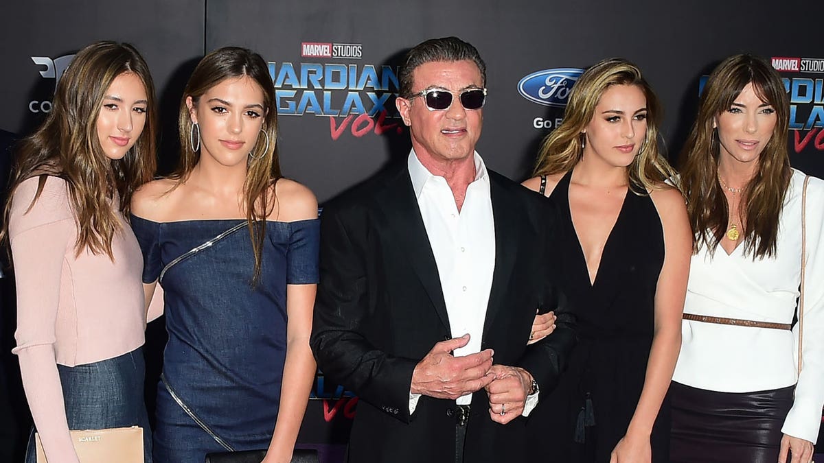 Sylvester Stallone and his daughters