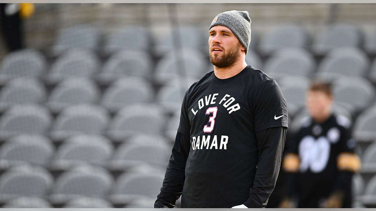 T.J. Watt during warmups