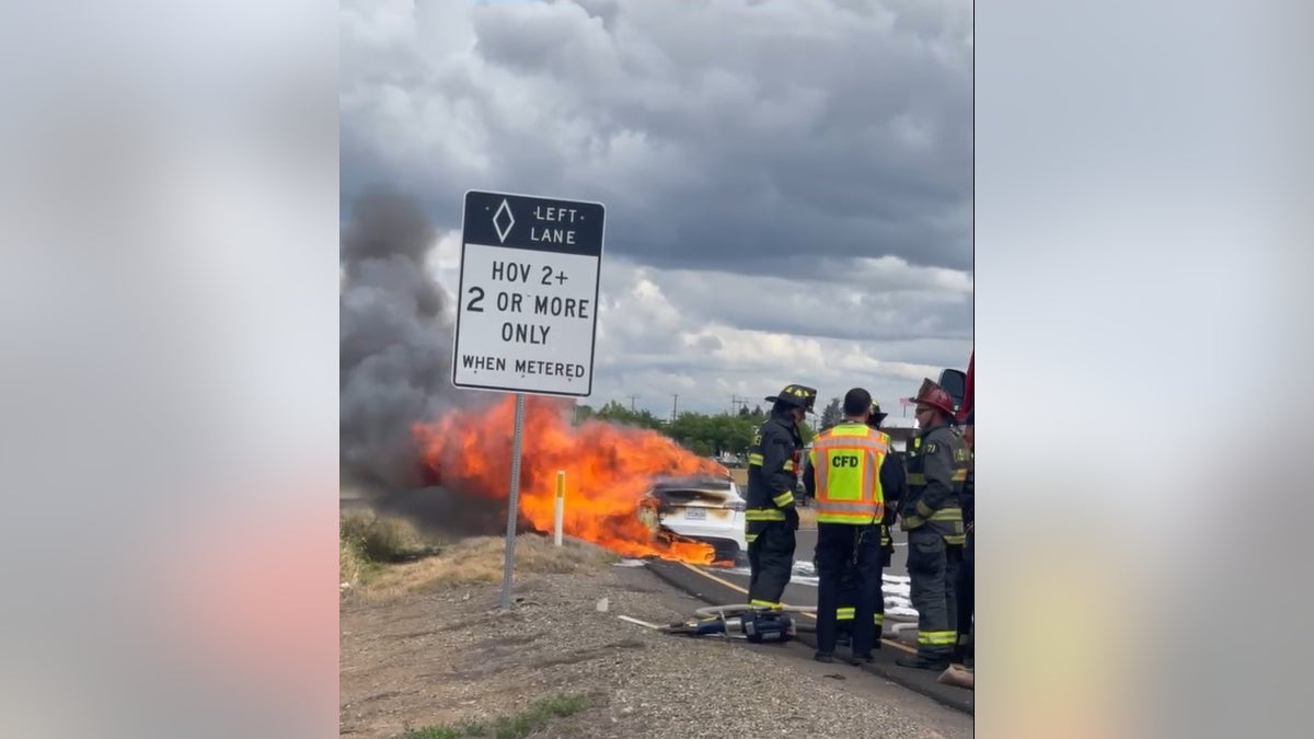 Tesla fire california