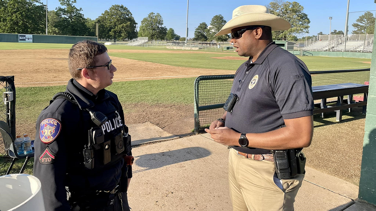 Texas college baseball player shot by stray bullet during game