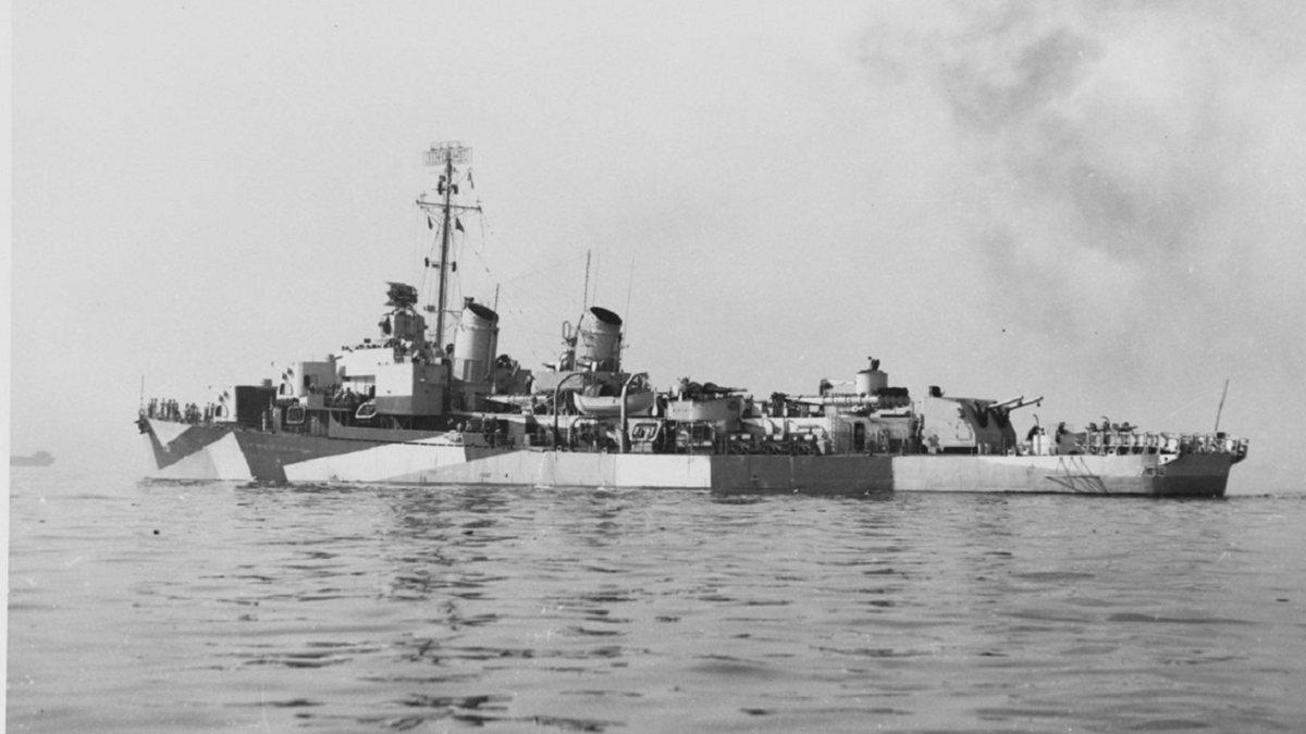USS Mannert L Abele near Boston, Massachusetts