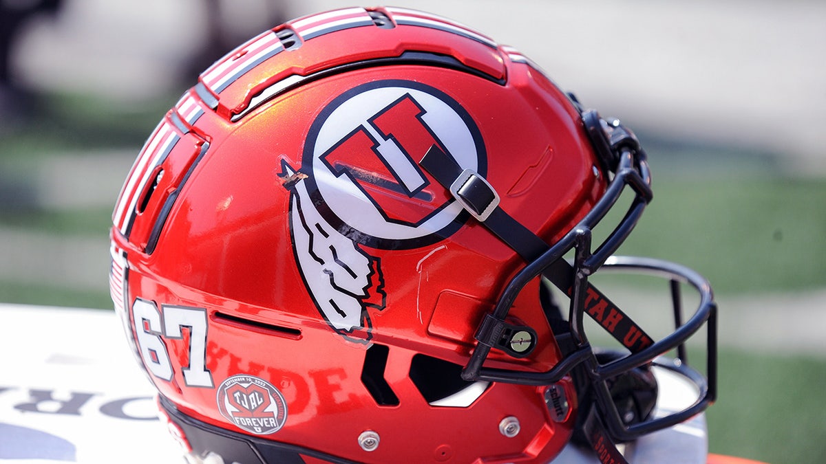 Utah player's helmet